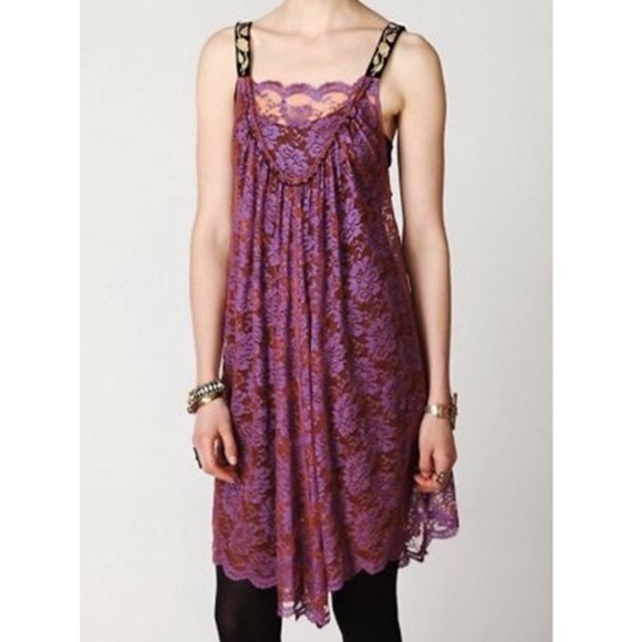 Free People Dresses & Skirts - Free People Floral Lace Layering Dress XS